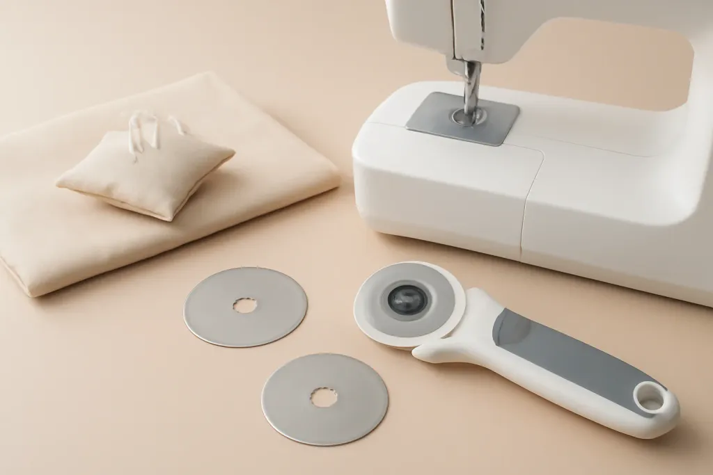 Editorial photo related to comparing 45mm rotary cutter blades