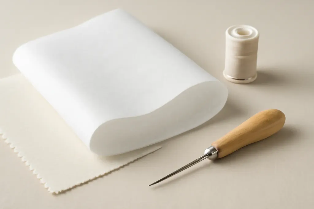 Close-up detail photo related to interfacing 101 choosing the right weight and type
