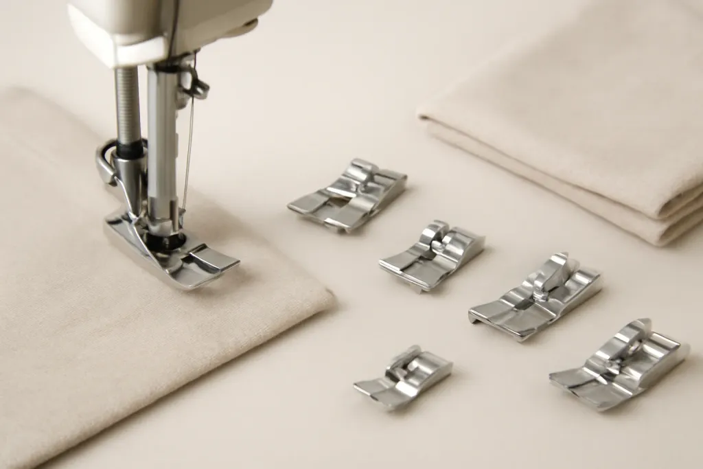 Close-up detail photo related to ten presser feet worth adding to your kit